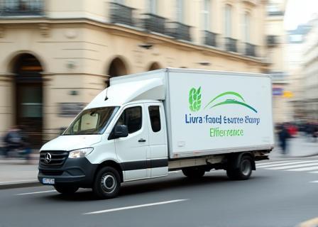 Véhicule électrique LivraFrance en action